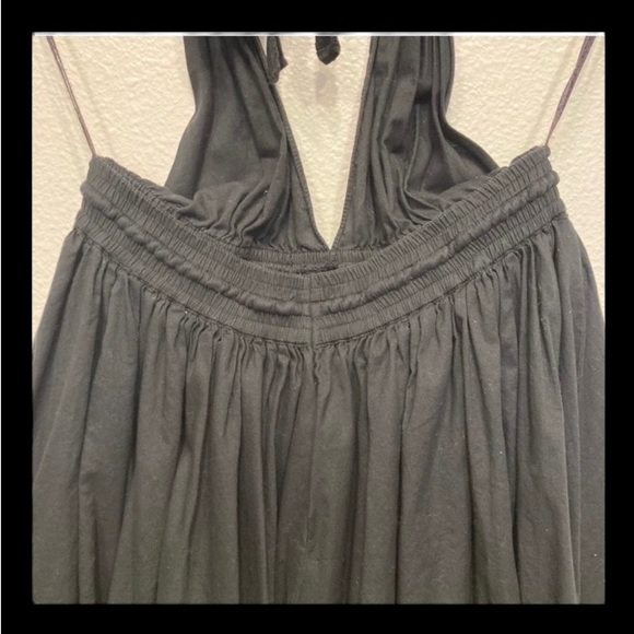 Lapis Boho Black Halter Flowy midi dress - Picture 5 of 7